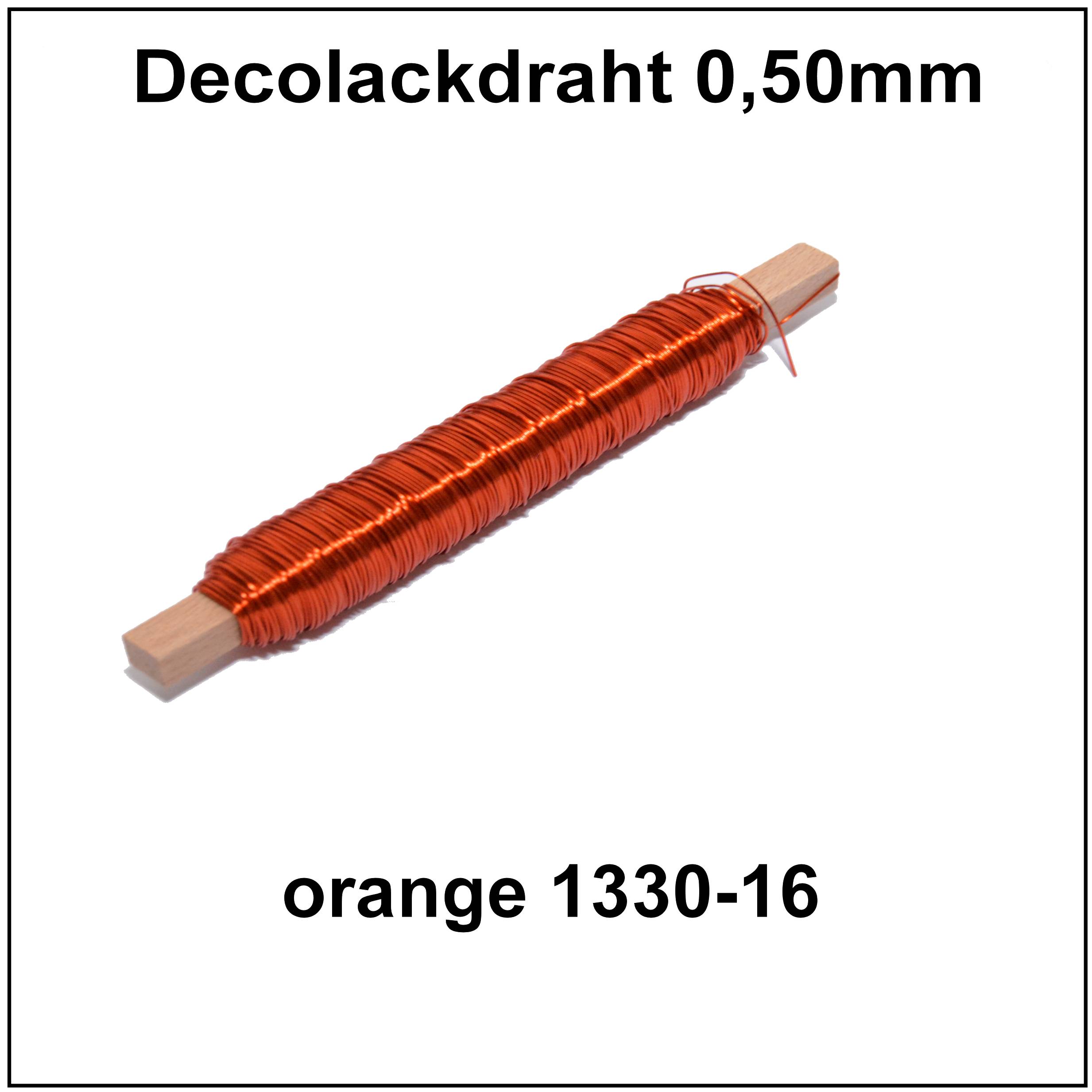 Decolackdraht Bindedraht Wickeldraht Blumendraht orange ca. 0,50 mm 50 m