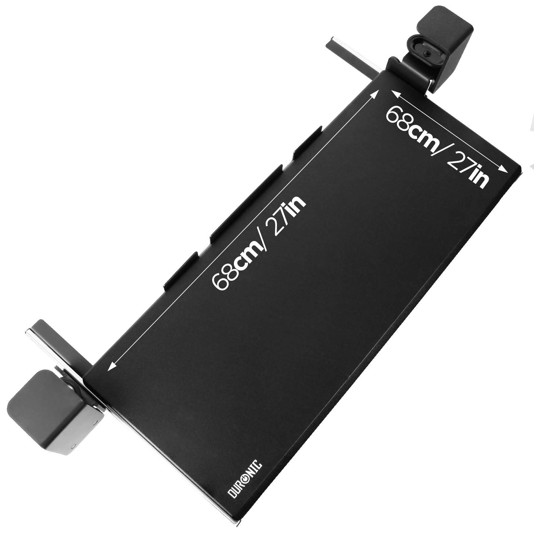 Duronic DKTPX1 Tastaturauszug | Tastaturschublade 68 x 28 cm lang | Tastaturhalterung mit Klemmen | Tastaturablage