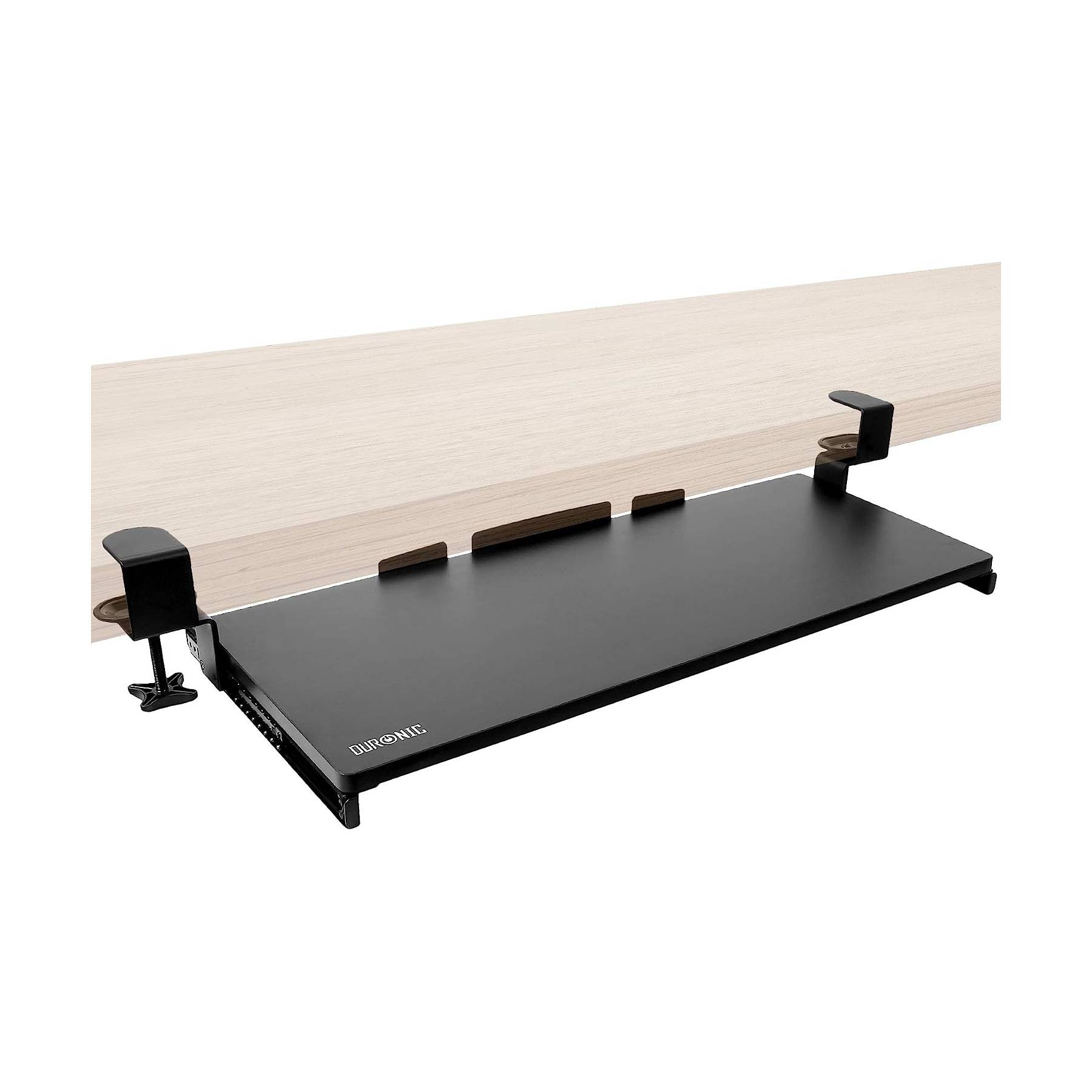 Duronic DKTPX2 Tastaturplattform | Unter Schreibtischschublade für Tastatur und Maus | Aufsteckbares Tastaturfach