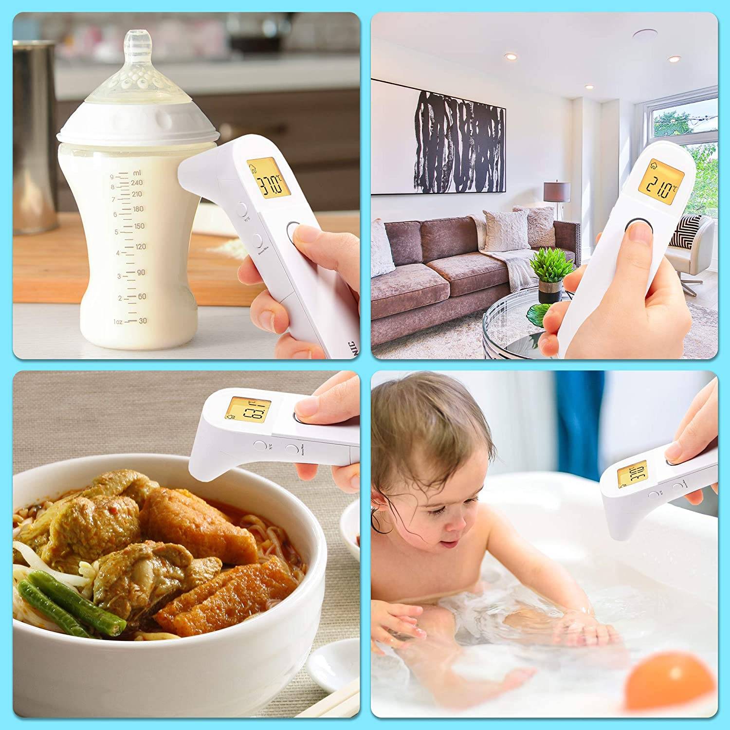 Duronic IRT3W 3 in 1 Infrarot-Thermometer | Fieberthermometer kontaktlos | Digitale Fiebermessung | Kinder, Erwachsene