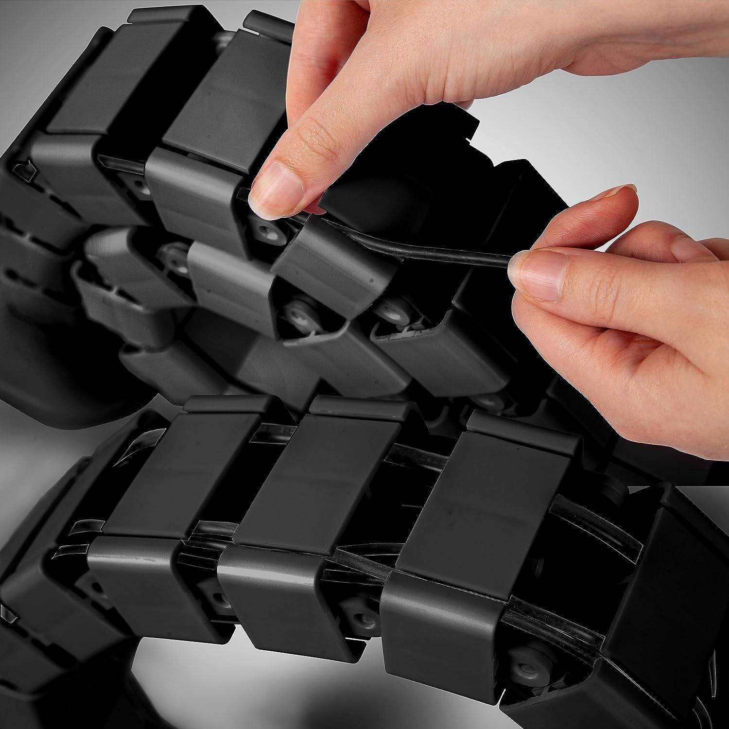 Duronic CM1DM BK Kabelkanal | Kabelführung Schreitisch | Flexibles Kabelmanagement für Ordnung am Arbeitsplatz