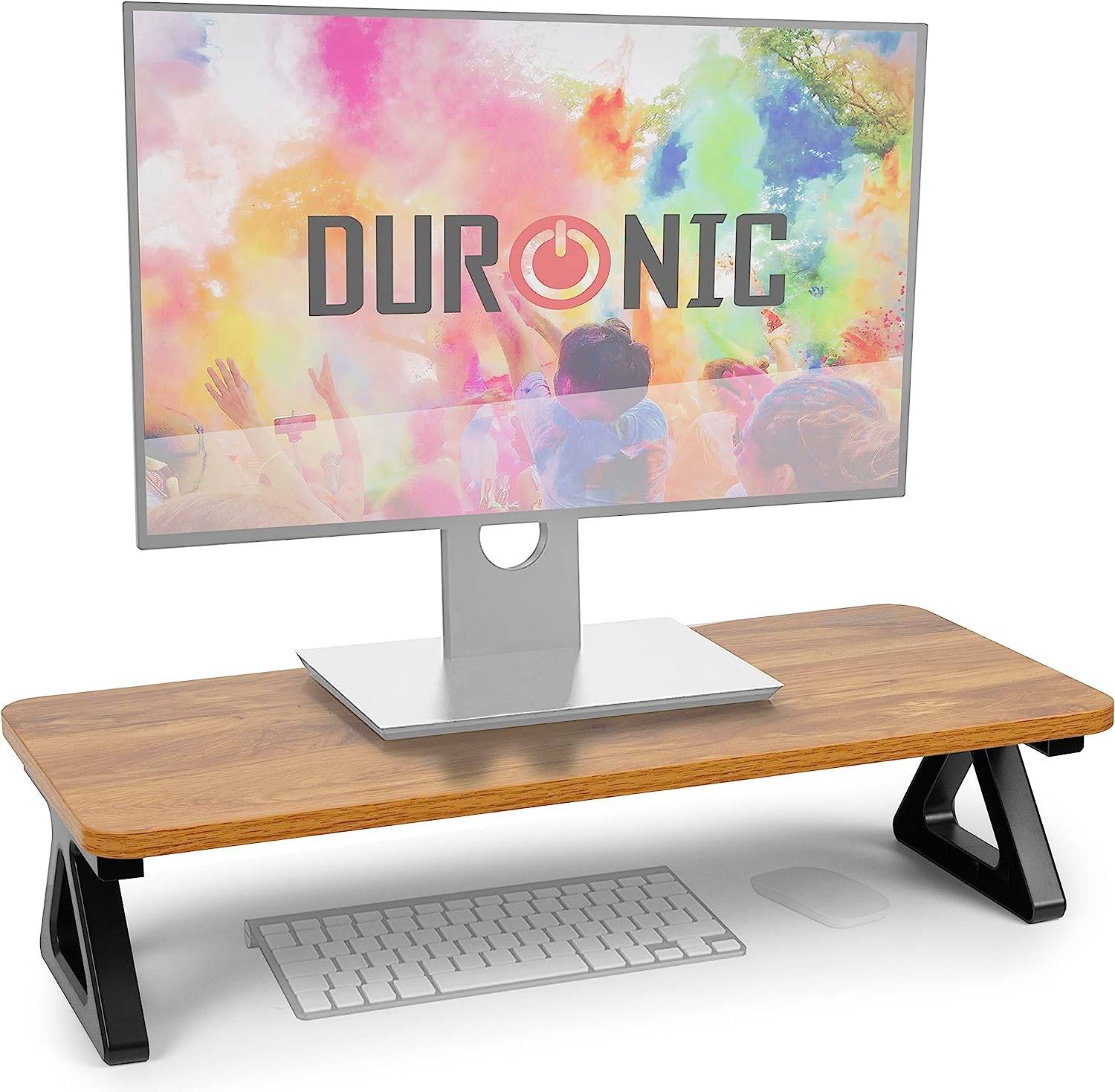 Duronic DM06-1 AW Monitorständer PC Laptop Bildschirmerhöhung Schreibtisch