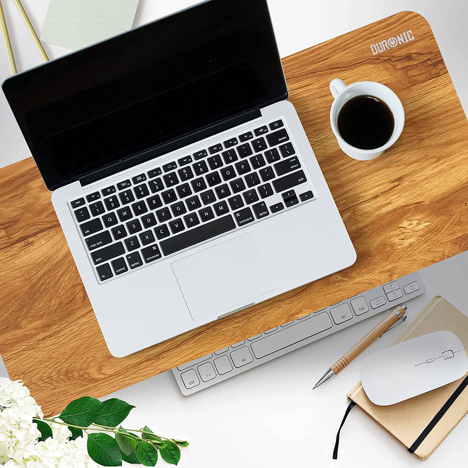 Duronic DM06-1 AW Monitorständer PC Laptop Bildschirmerhöhung Schreibtisch