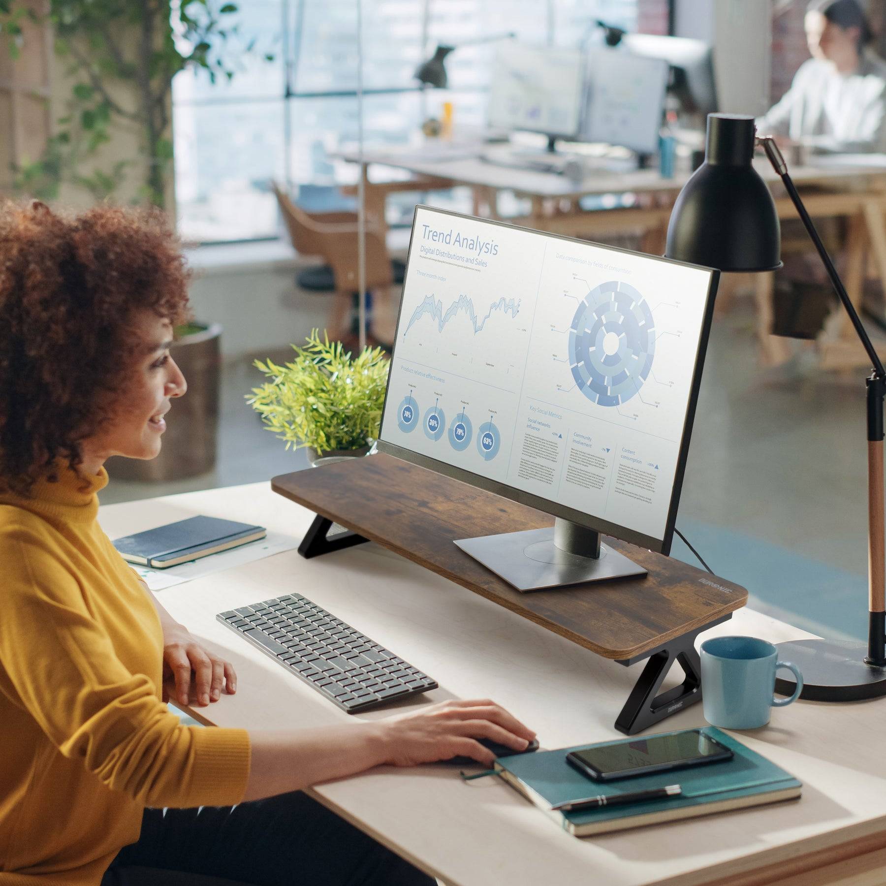 Duronic DM06-2 AO Monitorständer groß stabil Schreibtisch Laptop Halterung