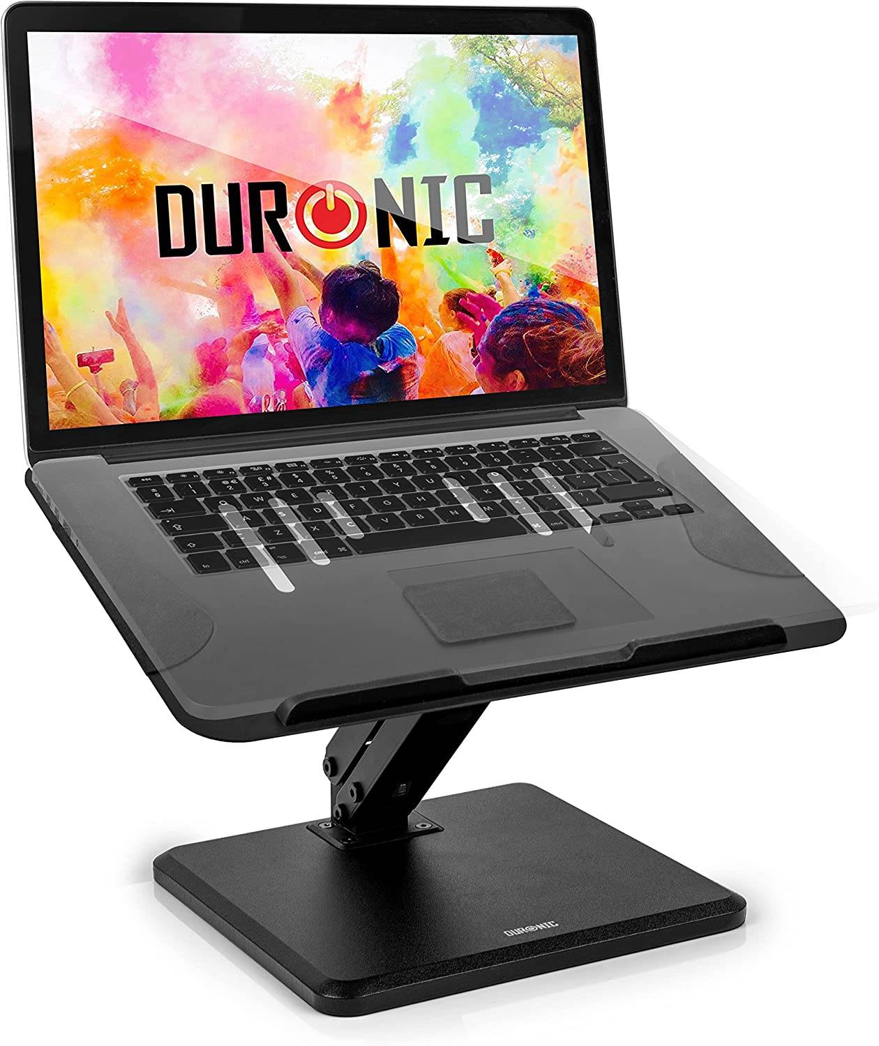 Duronic DML125 Laptopständer | Höhenverstellbare Laptoperhöhung für Notebooks bis 13 Zoll | Lapdesk 45° Neigung