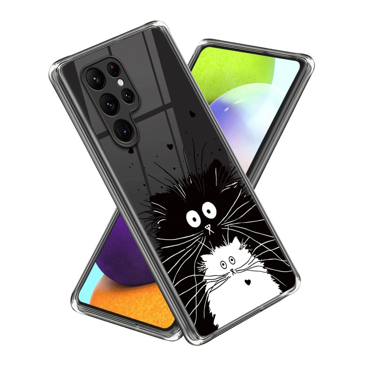 Für Samsung Galaxy S23 Ultra 5G Transparente Handy Tasche Design Motiv 4