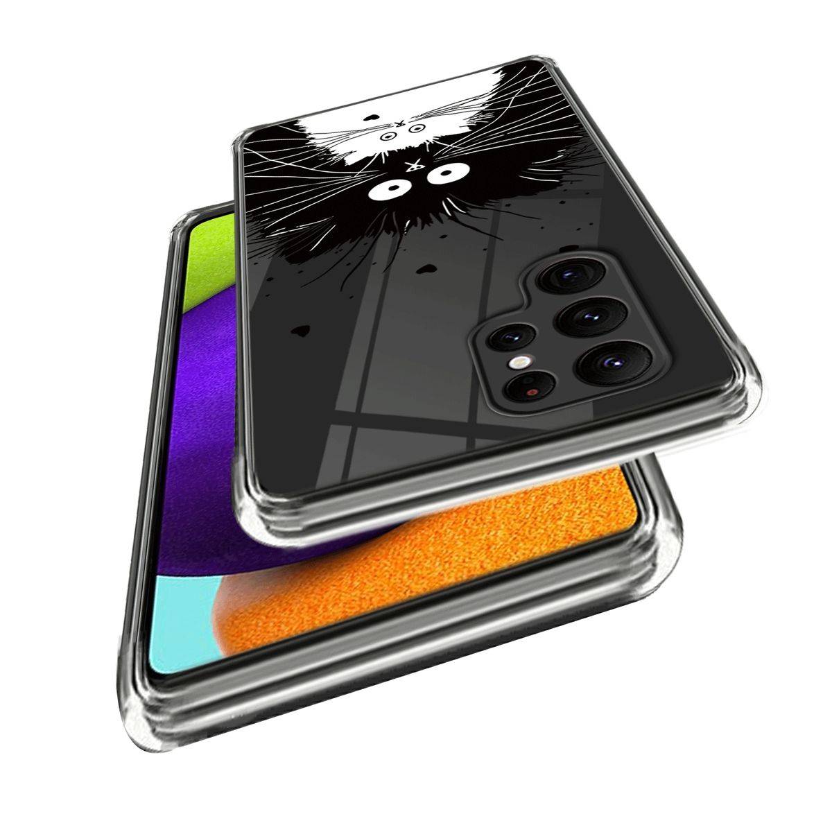 Für Samsung Galaxy S23 Ultra 5G Transparente Handy Tasche Design Motiv 4
