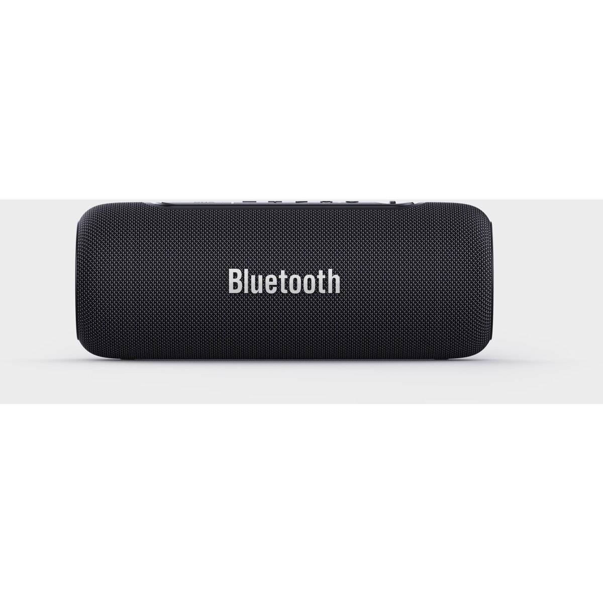 Bluetooth 5.0 Lautsprecher 10W, USB AUX FM RGB-Licht, 2000mAh Schwarz