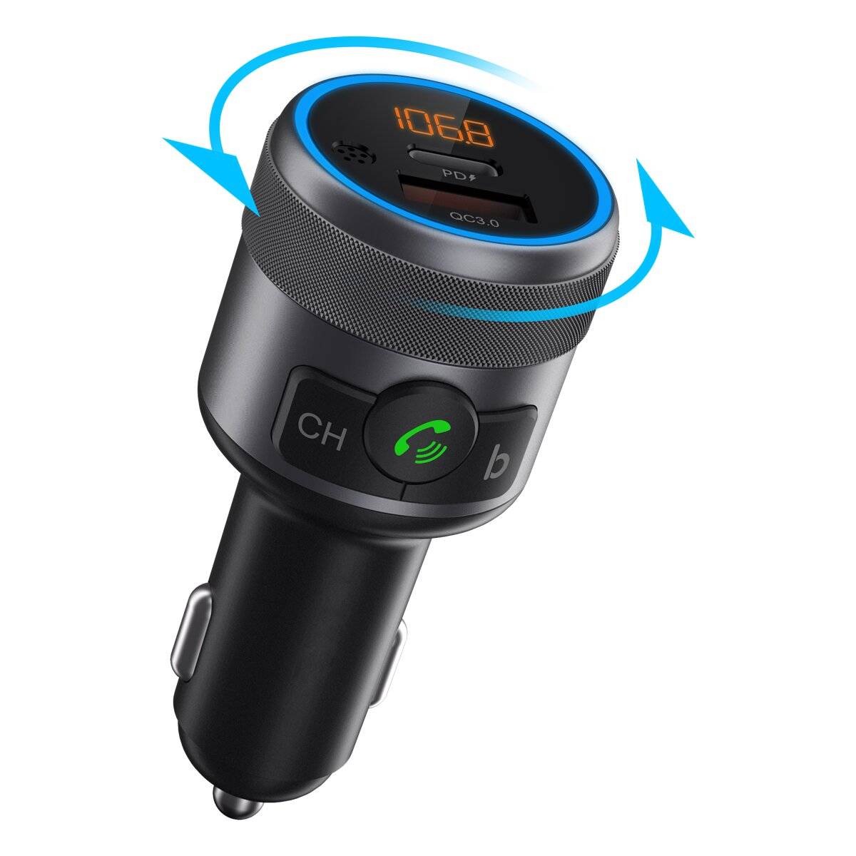 24-W-PD-Schnelllade-Wireless-FM-Carkit+-Musikplayer