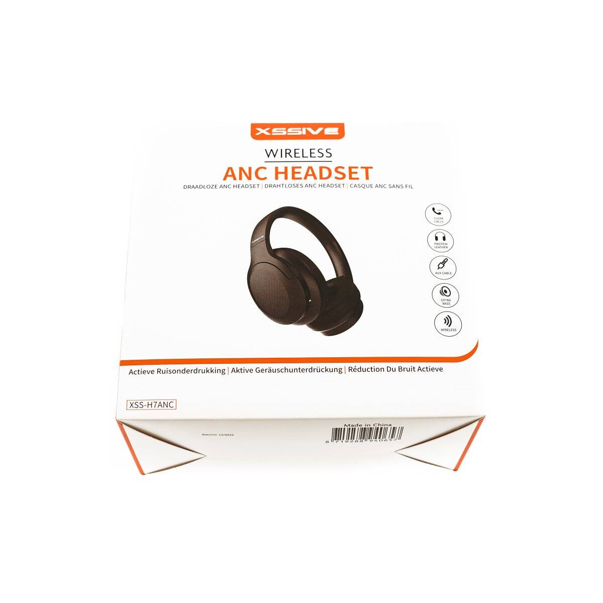 BT5.2 Kabelloses ANC-Headset, aktive Geräuschunterdrückung, extra Bass