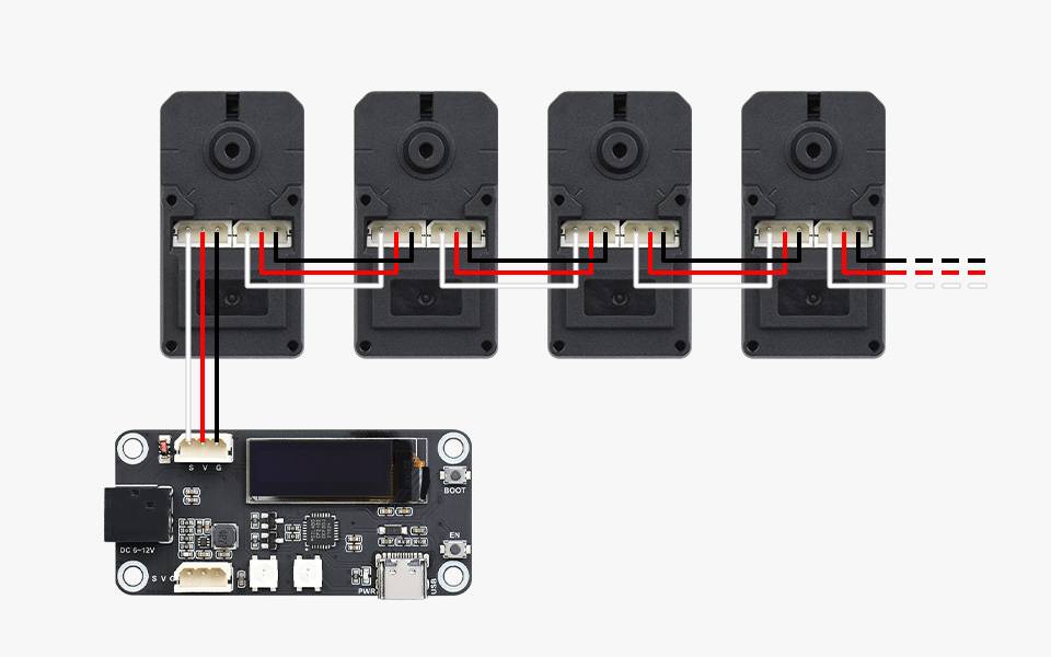 WaveShare 20kg.cm Bus Servo Motor 106PRM 360 Degrees Magnetic Encoder 25127