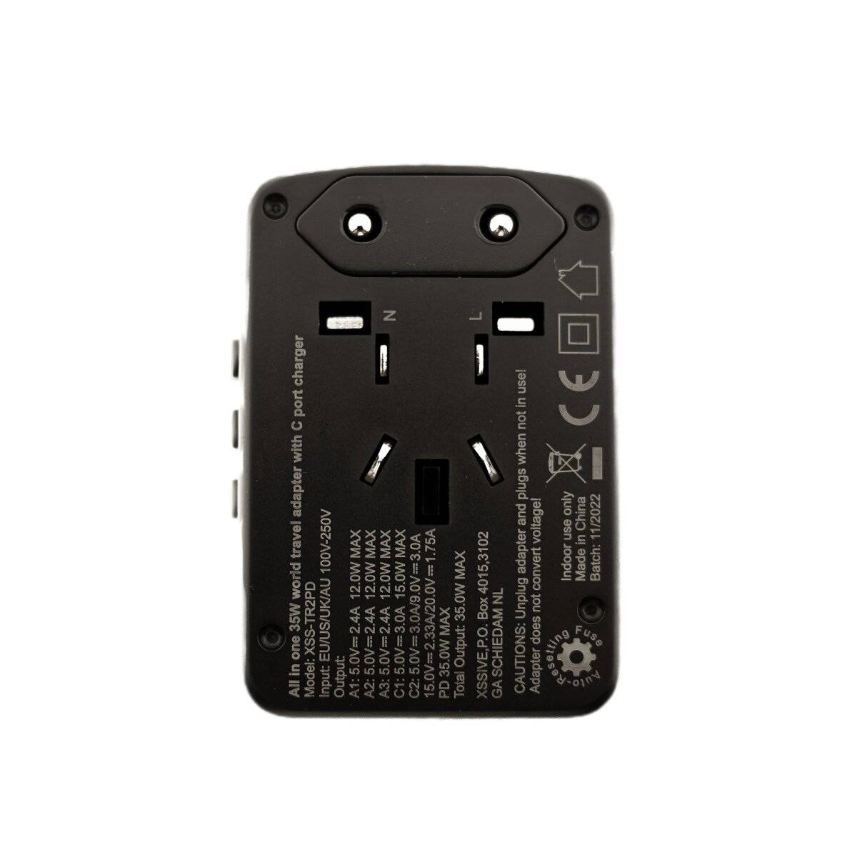 35W PD Weltreiseadapter in Premiumqualität mit All in One-Steckdosen