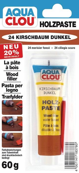 Holzpaste Farbe 24 kirschbaum dunkel 60g Tube CLOU