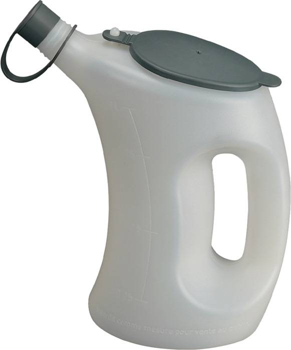 Messbecher 1l m.Schutzdeckel/Schutzkappe am Auslauf HDPE PRESSOL