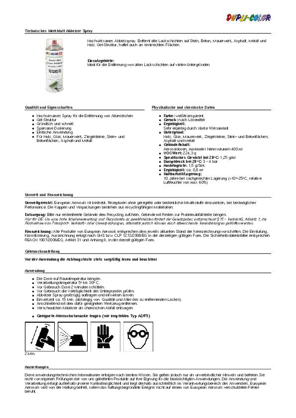 Abbeizer transp.400ml Spraydose DUPLI-COLOR