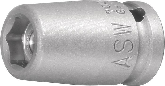 Kraftschraubersteckschlüsseleinsatz 700 M 1/4 Zoll 6KT Magnet SW 7mm L.23mm ASW