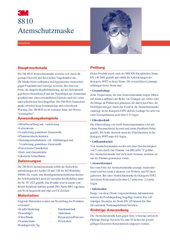 Atemschutzmaske FFP2 NR D o.Ausatemventil 3M