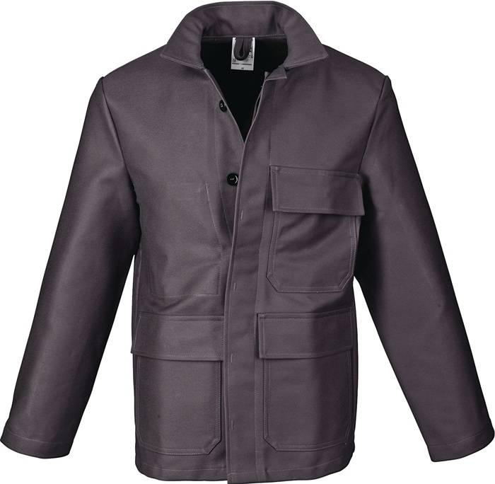 Schweißerschutz-Jacke Gr.52 grau PROBAN