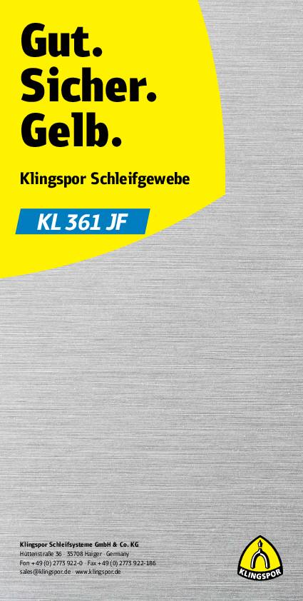 Schleifgeweberolle KL 361JF 25mm K.80 f.Metall Korund KLINGSPOR