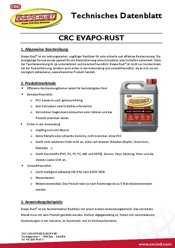 Rostentferner EVAPO-RUST 1l Kanister CRC