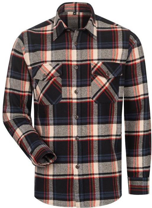 Hemd TURRELL Gr.L schwarz/marine/beige/rot kariert CRAFTLAND
