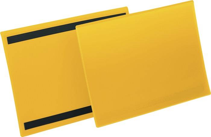 Etikettentasche B297xH210mm gelb magn.50 DURABLE