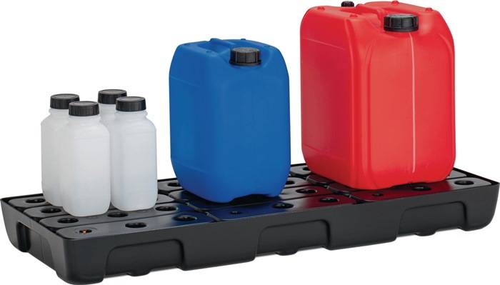 Regalwanne 21l L976xB395xH95mm PE m.PE-Rost u.Leckanzeiger CEMO