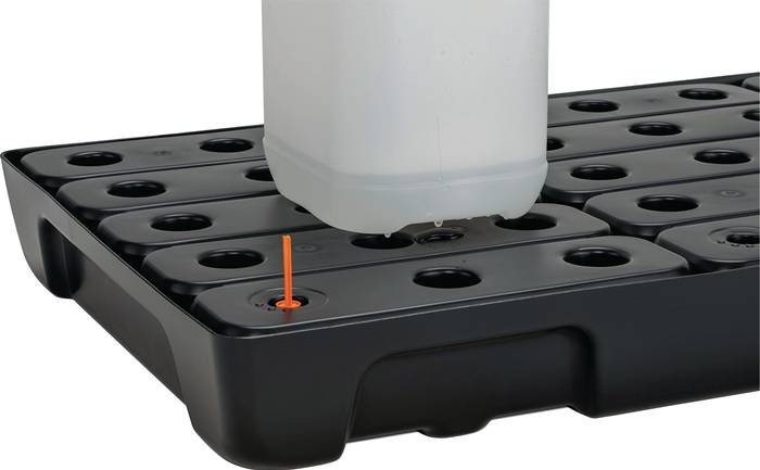 Regalwanne 27l L976xB495xH95mm PE m.PE-Rost u.Leckanzeiger CEMO