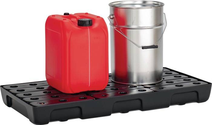 Regalwanne 27l L976xB495xH95mm PE m.PE-Rost u.Leckanzeiger CEMO