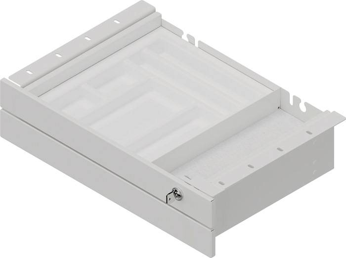 Unterbauschublade B464xT305xH111mm weiß Vollauszug m.Soft Close f.Schreibtische