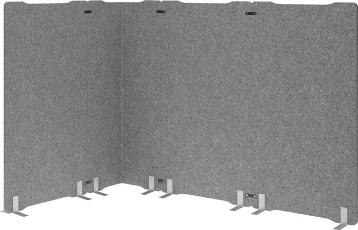 Akustik-Stellwand ger.graumeliert B1000xH1800mm HAMMERBACHER