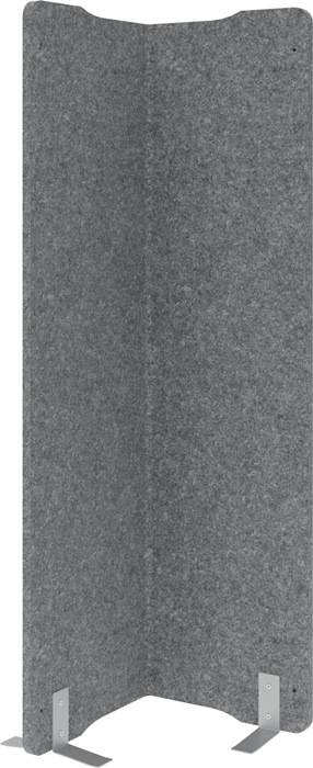 Akustik-Stellwand eck.graumeliert B1000xH1800mm HAMMERBACHER