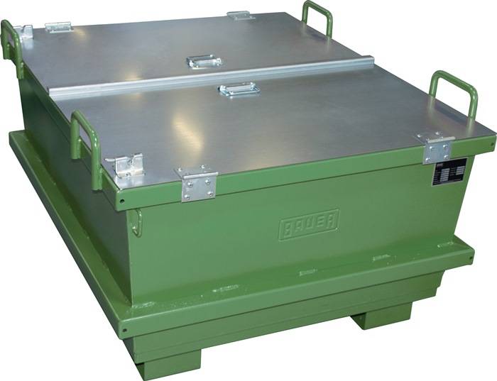 Universalbehälter 0,5 m³ L1040xB1200xH680mm lack.resedagrün