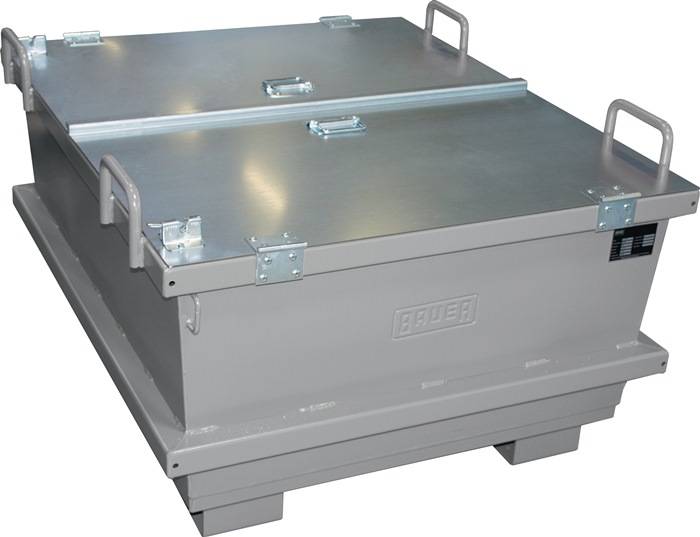 Universalbehälter 0,5 m³ L1040xB1200xH680mm lack.mausgrau