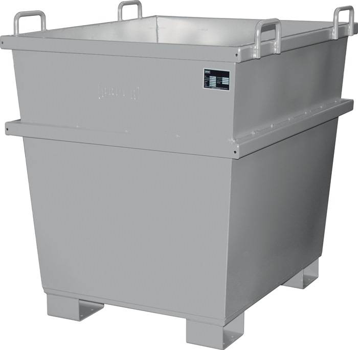 Universalbehälter 1,0 m³ L1040xB1200xH1215mm lack.mausgrau