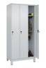Garderobenschrank Classic PLUS H1950xB900xT500mm lichtgau,RAL 7035 3 Abt.C+P