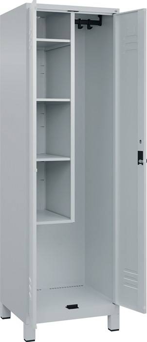 Putzmittelschrank Classic PLUS H1950xB600xT500mm m.Füßen lichtgrau C+P