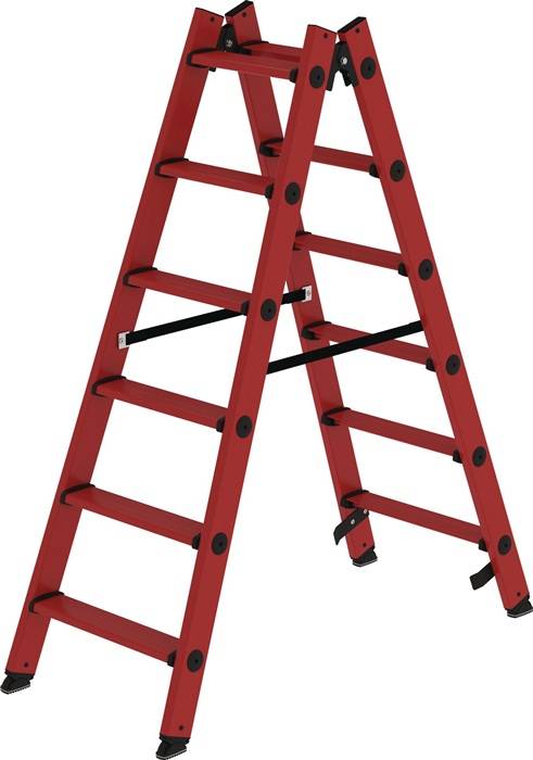 Stufenstehleiter 2x6 Stufen GFK MUNK