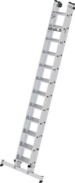 Seilzugleiter Stufen 2x12 Alu.Arbeits-H.b.ca.7000mm geriffelte Stufen MUNK