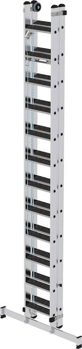 Seilzugleiter Stufen 2x12 Alu.Arbeits-H.b.ca.7000mm clip-step R13 Auflage MUNK