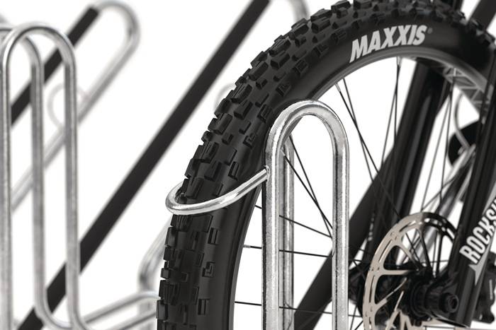 Fahrrad-Ständer-Reihenanlage 4700 XBF 1-s.90Grad verz.Anz.Radstände 2 z.Schr.WSM
