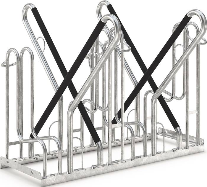 Fahrrad-Ständer-Reihenanlage 4700 XBF 2-s.90Grad verz.Anz.Radstände 4 z.Schr.WSM