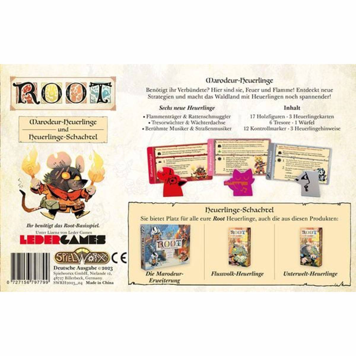 # Rückseite des Brettspiels „ROOT