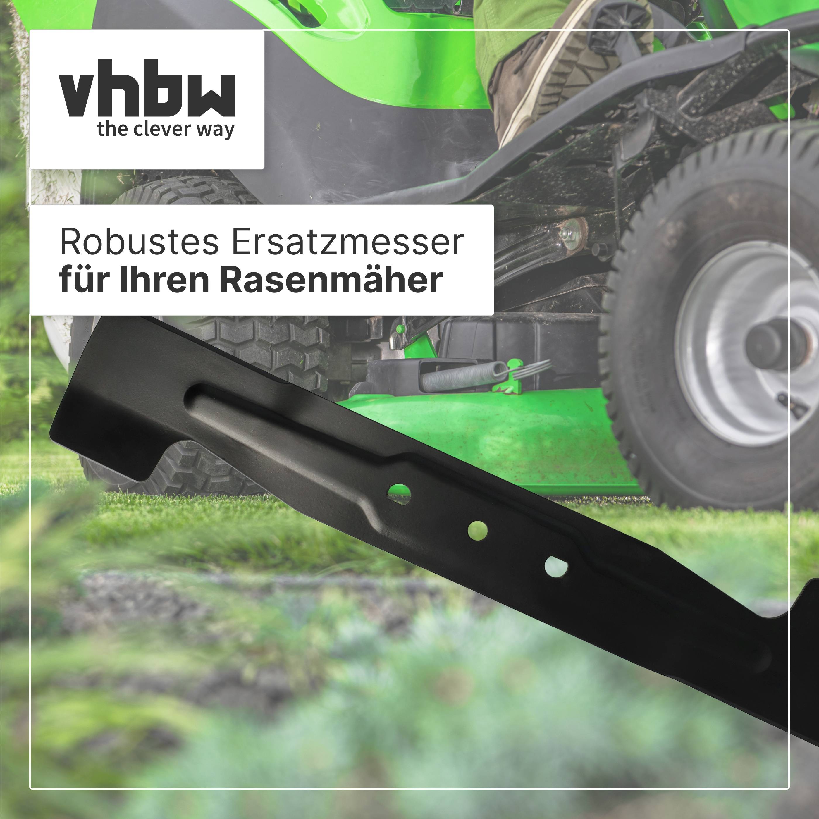 vhbw Ersatz-Messer kompatibel mit Makita DLM380PM2 | DLM382PM2, DLM382Z Rasenmäher - Ersatzklinge Schwarz, 40MnB-Stahl