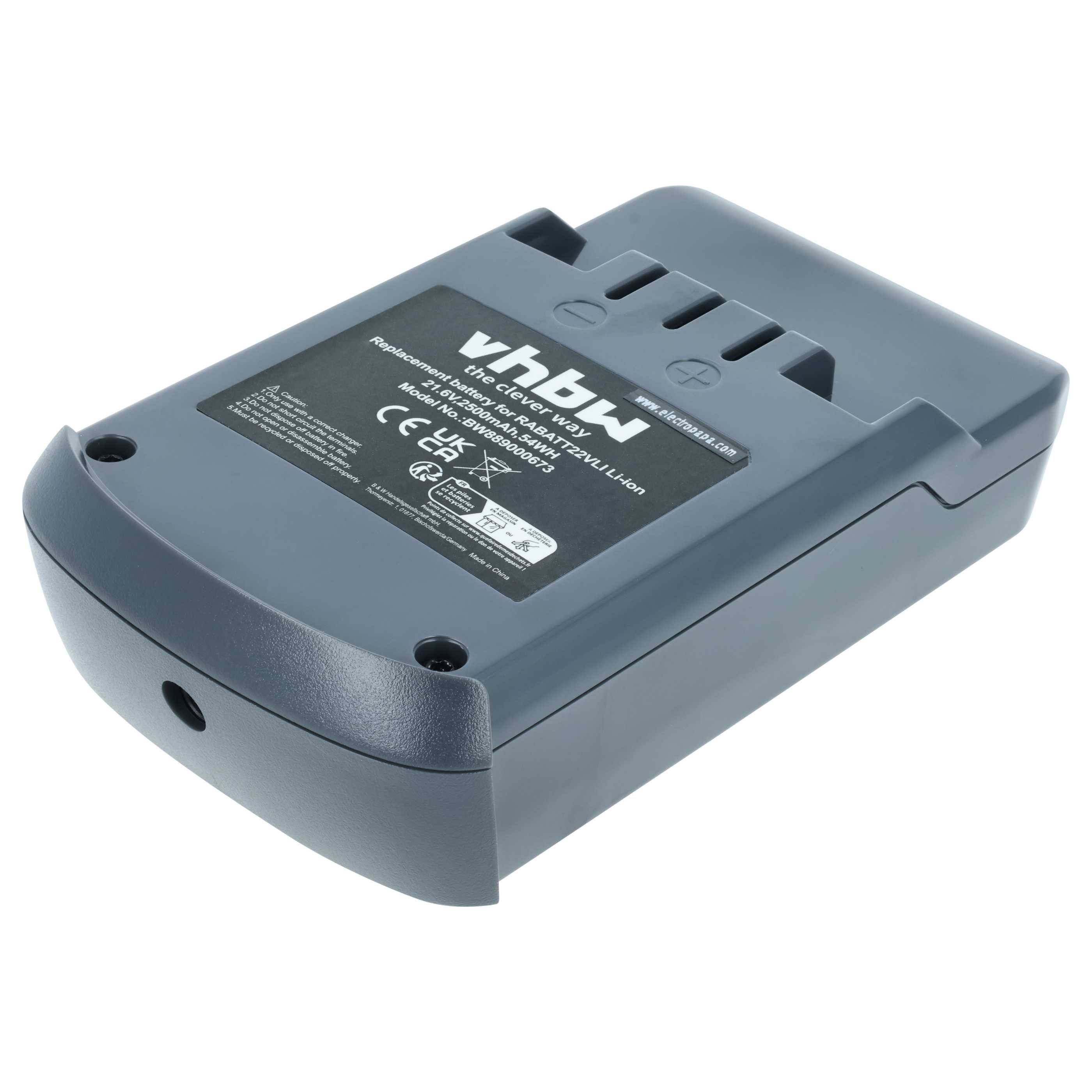 vhbw Akku kompatibel mit Hoover Rhapsody RA22PTG 011, RA22HCGC017, RA22HCGR017, RA22PTG011, RA22SE 011 Staubsauger (2500 mAh, 21,6 V, Li-Ion)