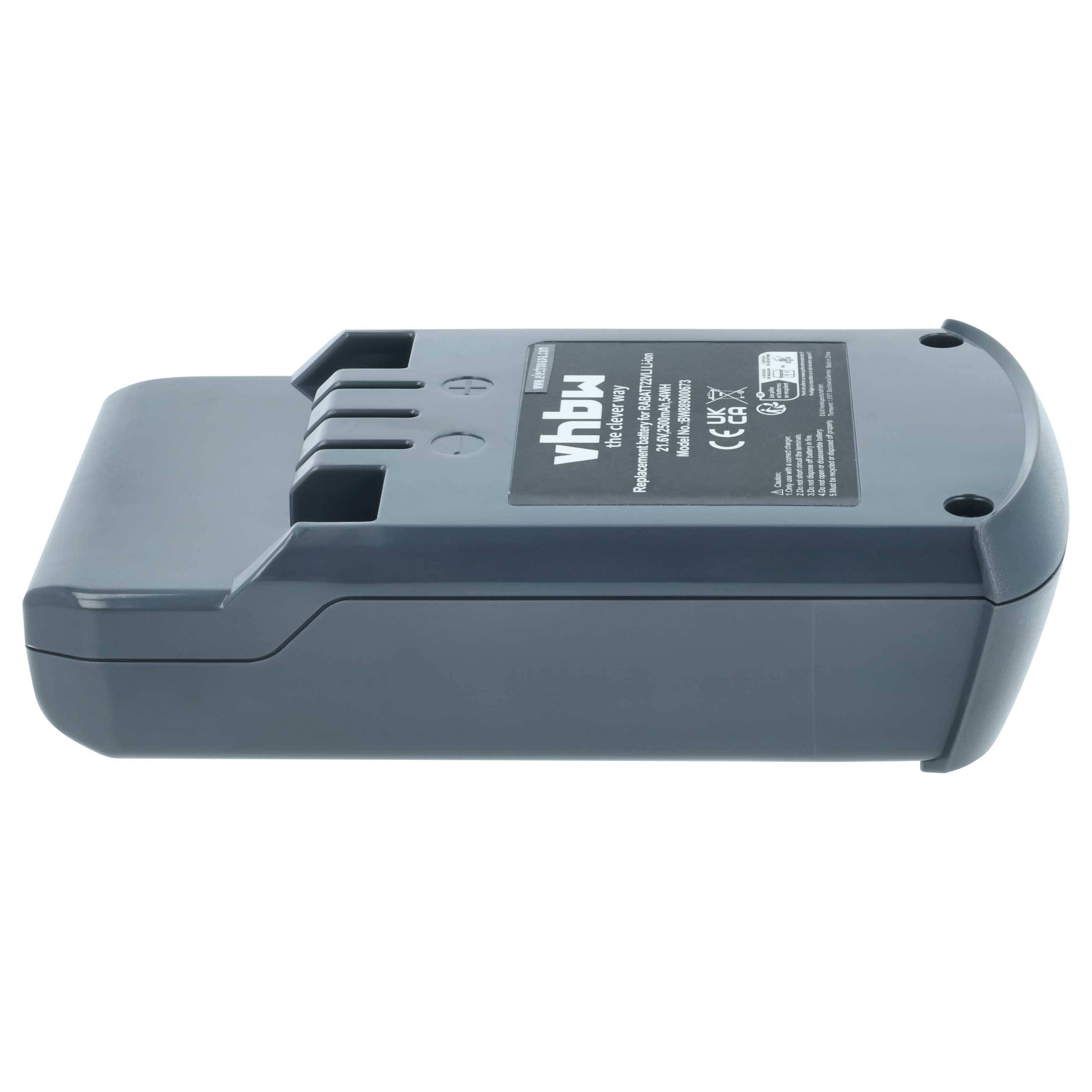 vhbw Akku kompatibel mit Hoover Rhapsody RA22PTG 011, RA22HCGC017, RA22HCGR017, RA22PTG011, RA22SE 011 Staubsauger (2500 mAh, 21,6 V, Li-Ion)