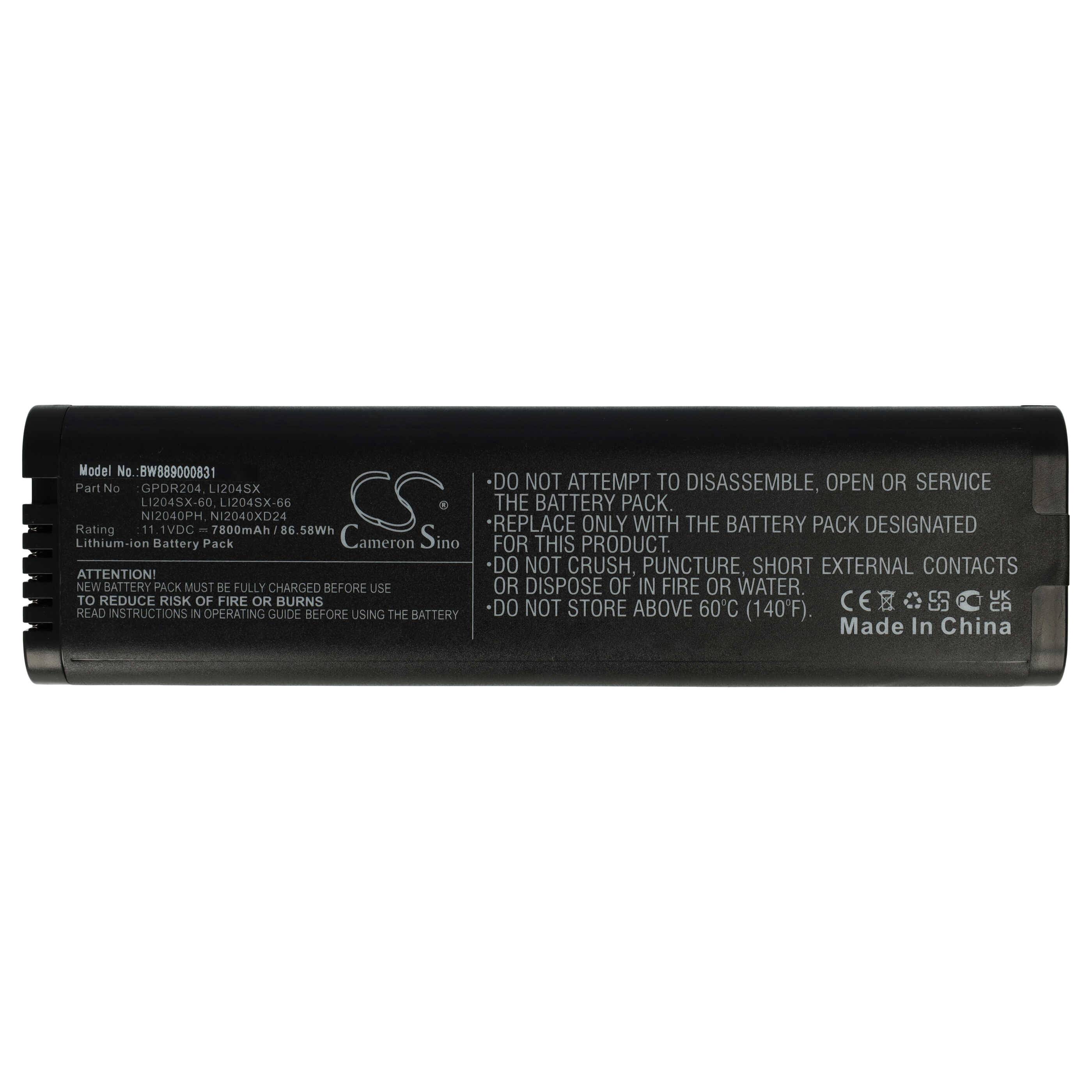 vhbw Akku kompatibel mit Anritsu MS2034A, MS2034B, MS2035B, MS2036A, MS203xA, MS203xB Messgerät (7800 mAh, 11,1 V, Li-Ion)