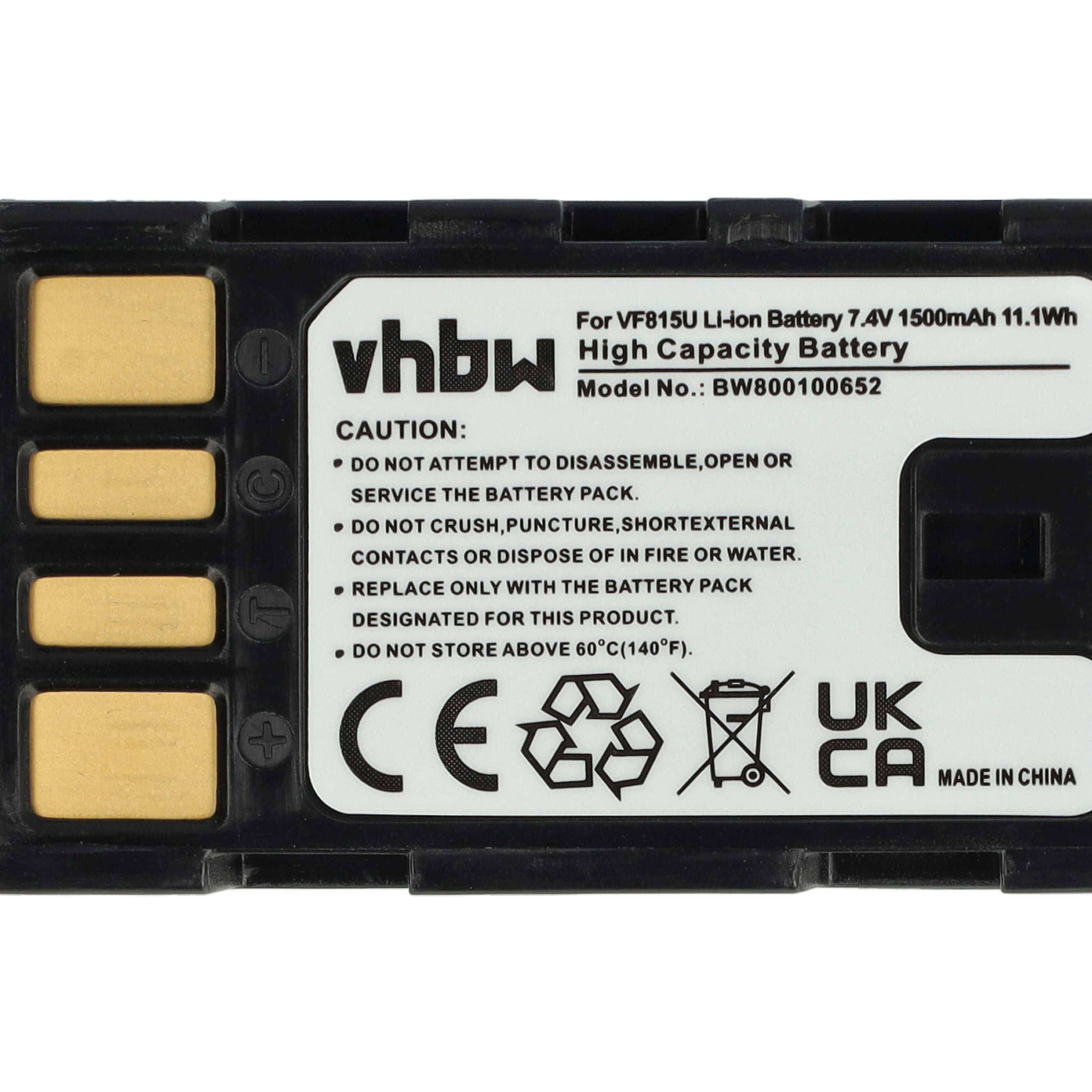 vhbw 2x Akku kompatibel mit JVC GZ-HM1SEU, GZ-HM100E, GZ-HM200 Videokamera Camcorder (1400 mAh, 7,2 V, Li-Ion) + Infochip