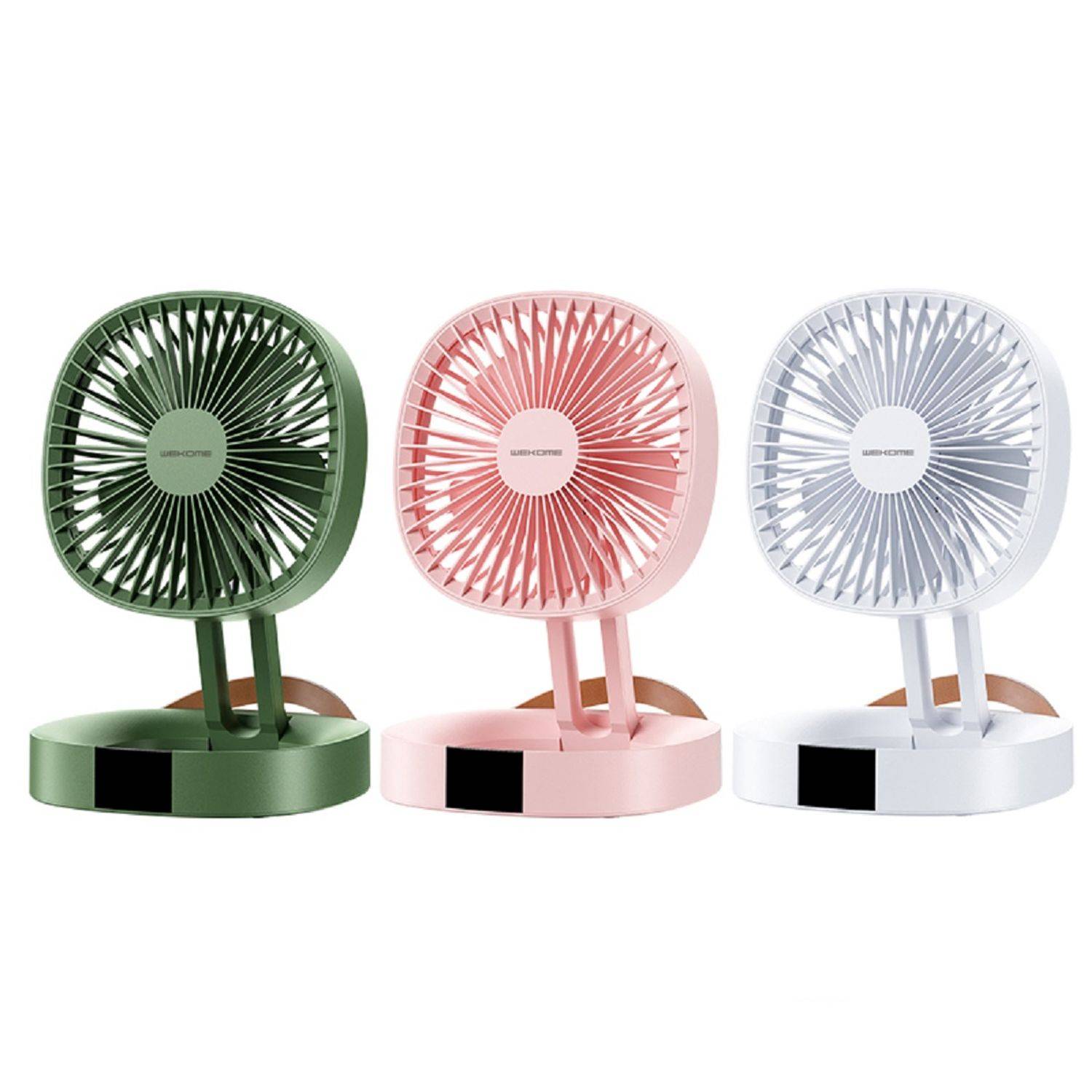 Kabelloser WT-F23 Tischventilator tragbarer Handventilator 2000mAh Pink