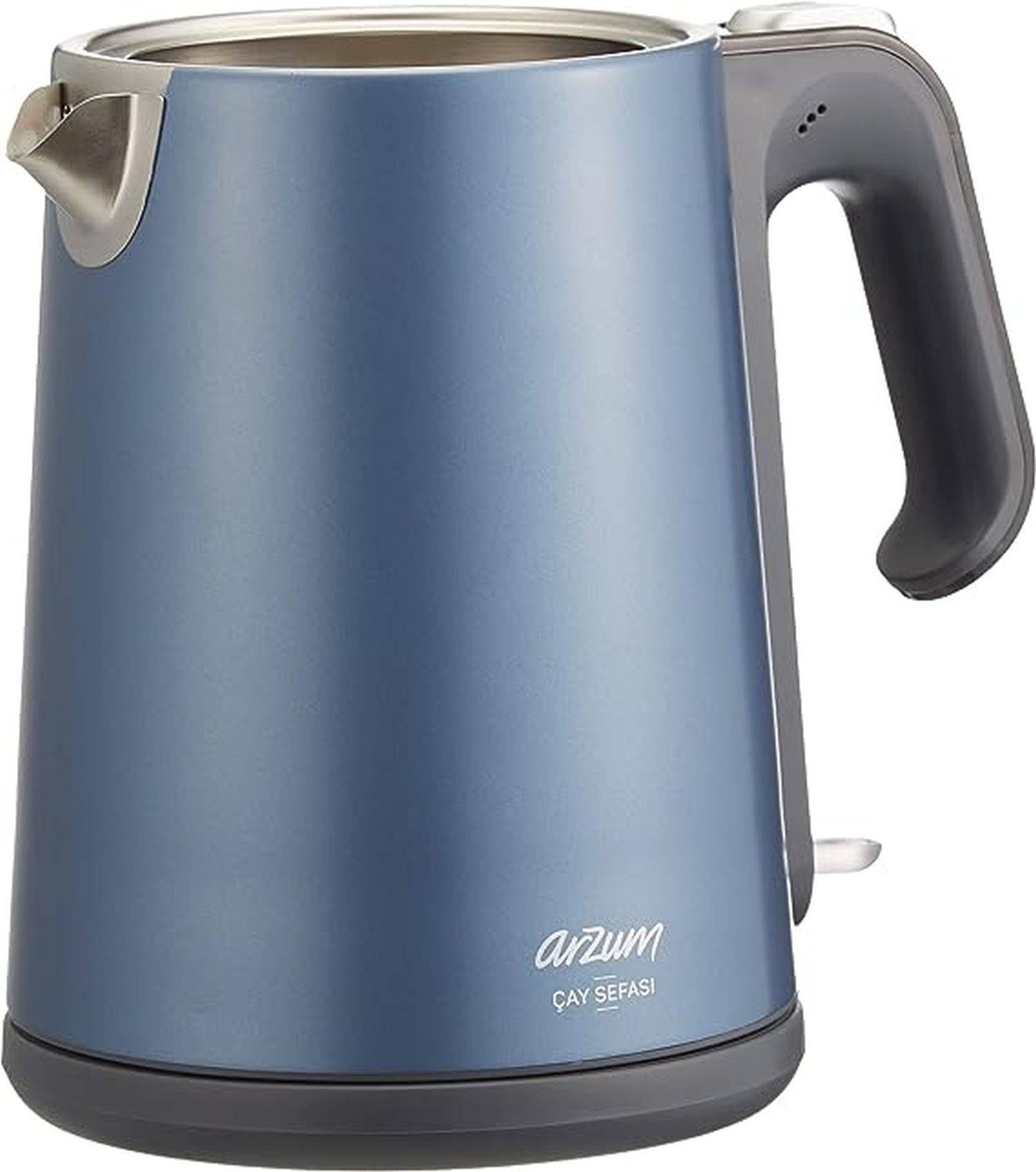 Arzum AR3080-O Cay Sefasi Teebereiter Teemaschine 1650W Wasserkocher Edelstahl Hellblau